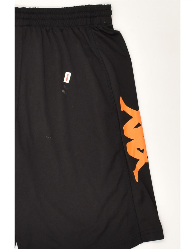 KAPPA Boys Graphic Sport Shorts 15-16 Years Medium Black | Vintage Kappa | Thrift | Second-Hand Kappa | Used Clothing | Messina Hembry 