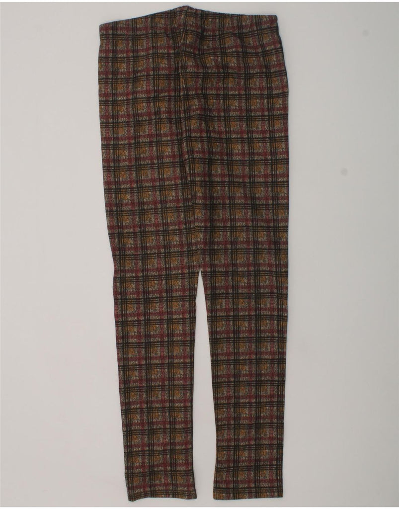 ZARA Girls Slim Casual Trousers 11-12 Years W26 L26 Brown Check Cotton | Vintage Zara | Thrift | Second-Hand Zara | Used Clothing | Messina Hembry 