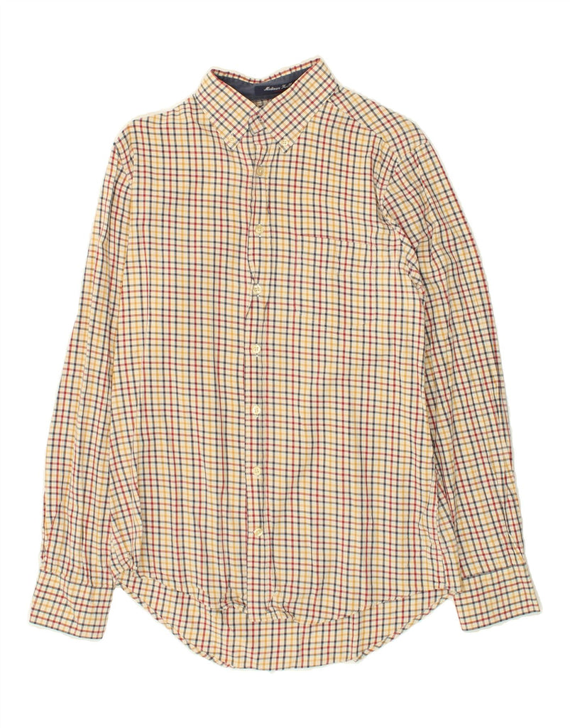 GANT Mens Shirt Medium Beige Check Cotton Vintage Gant and Second-Hand Gant from Messina Hembry 