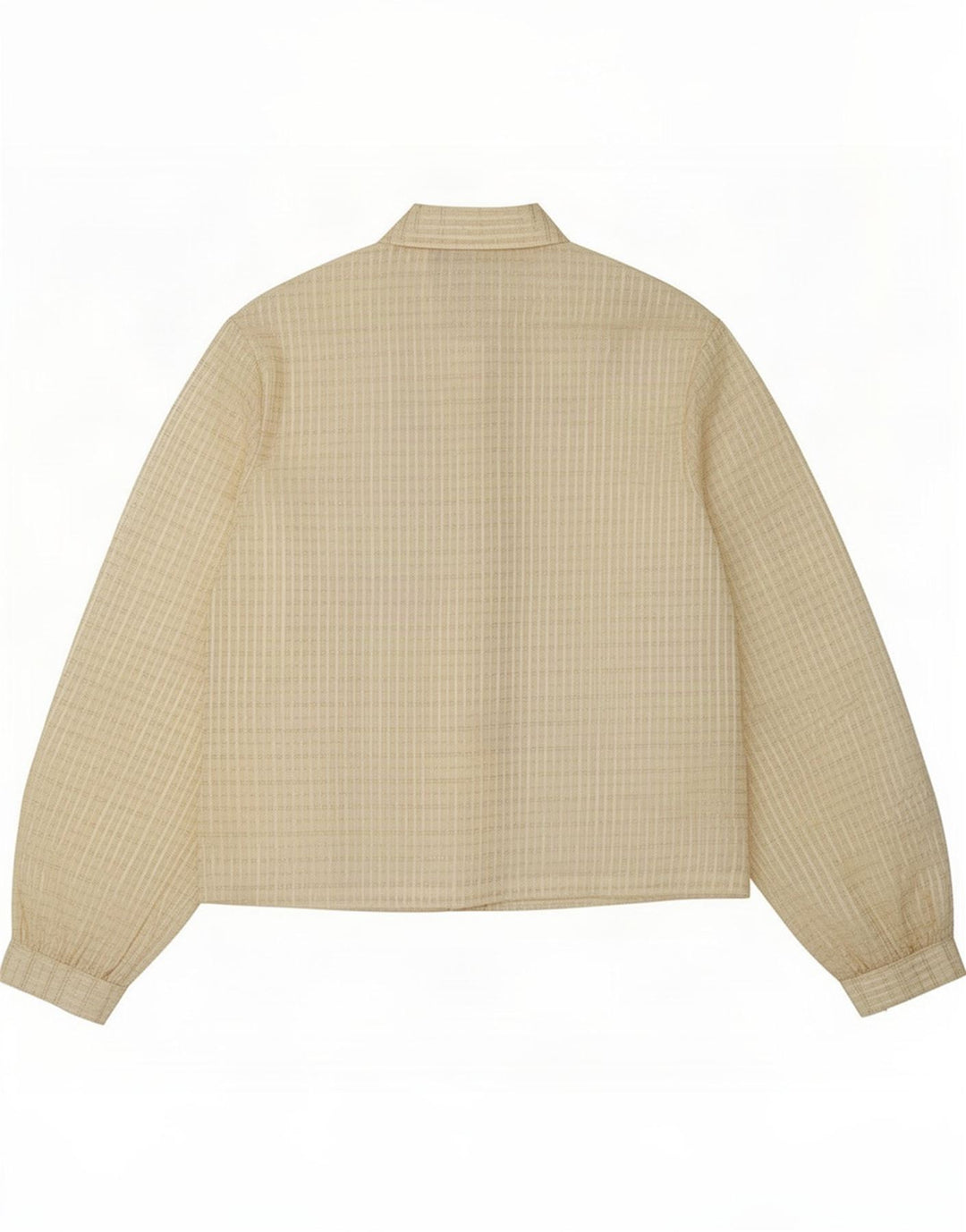 Vintage Womens Shirt Blouse IT 42 Medium Beige Check Polyester