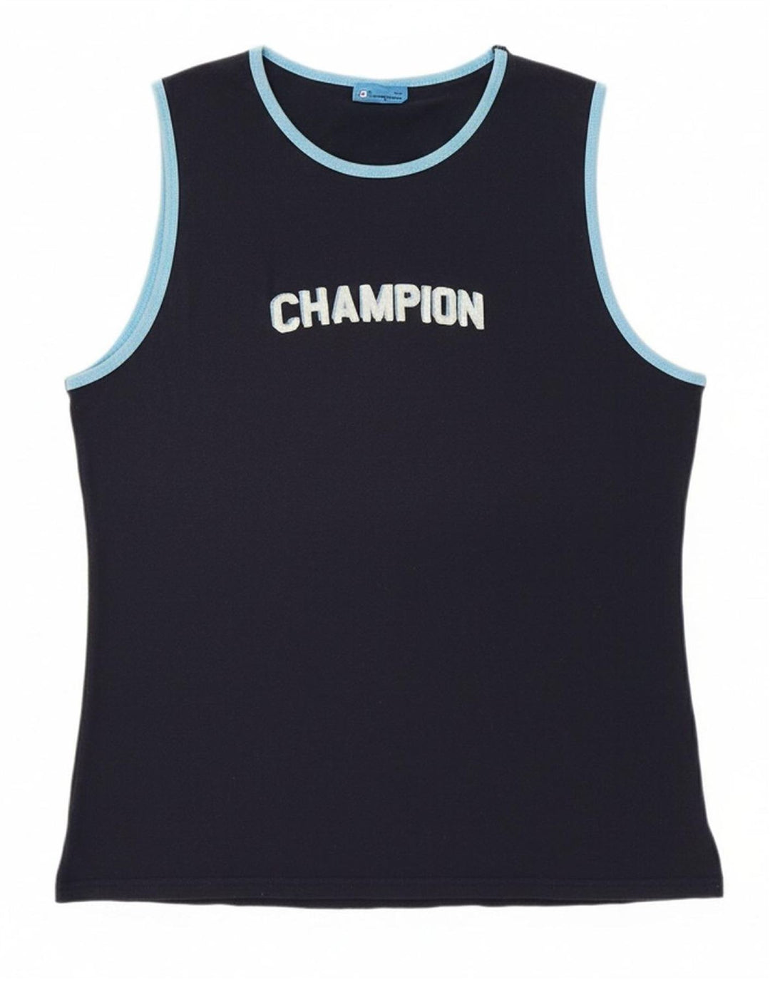 CHAMPION Boys Graphic Vest Top 13-14 Years XL Navy Blue