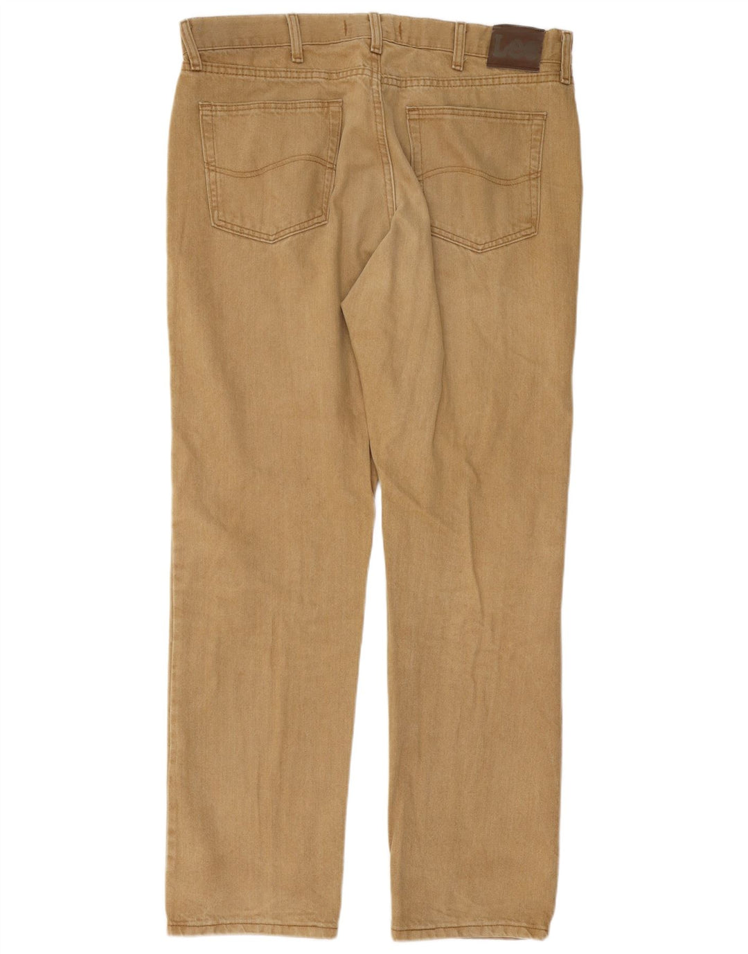 Lee Mens Regular Fit Straight Jeans W38 L32 Brown Cotton