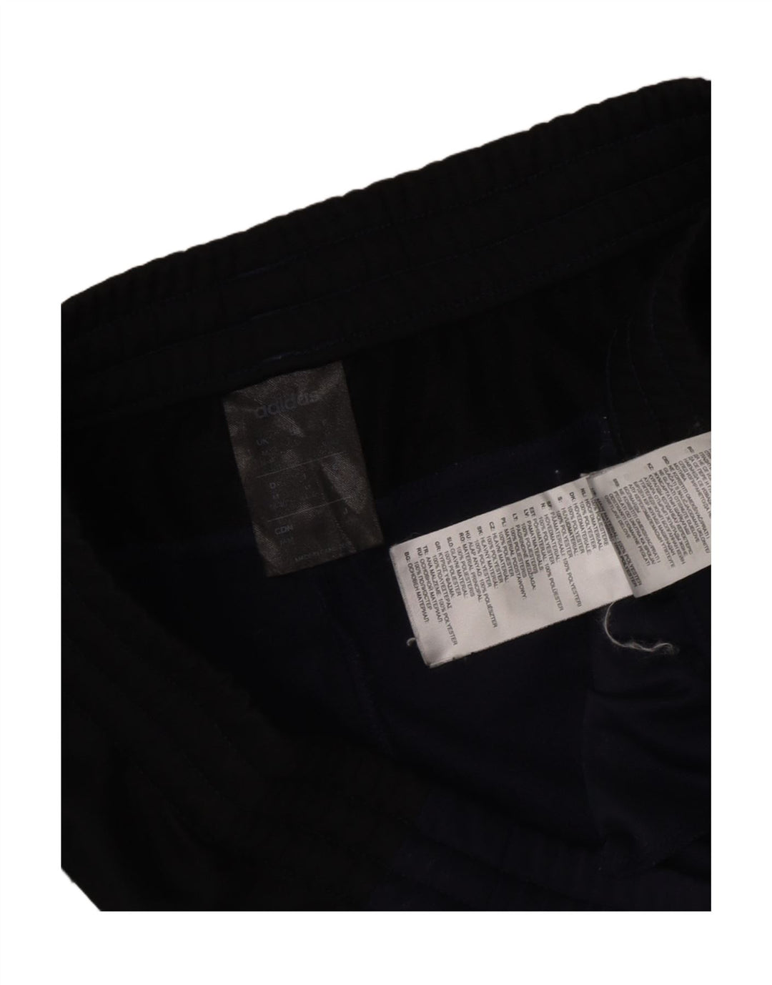 Adidas Womens Leggings UK 14 Medium  Navy Blue Colourblock Polyester