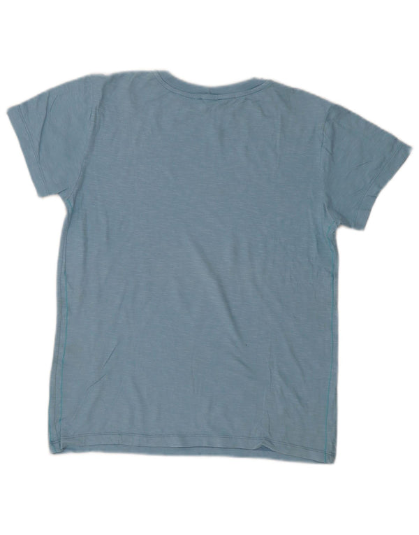 Benetton Womens Graphic T-Shirt Top UK 14 Medium Blue