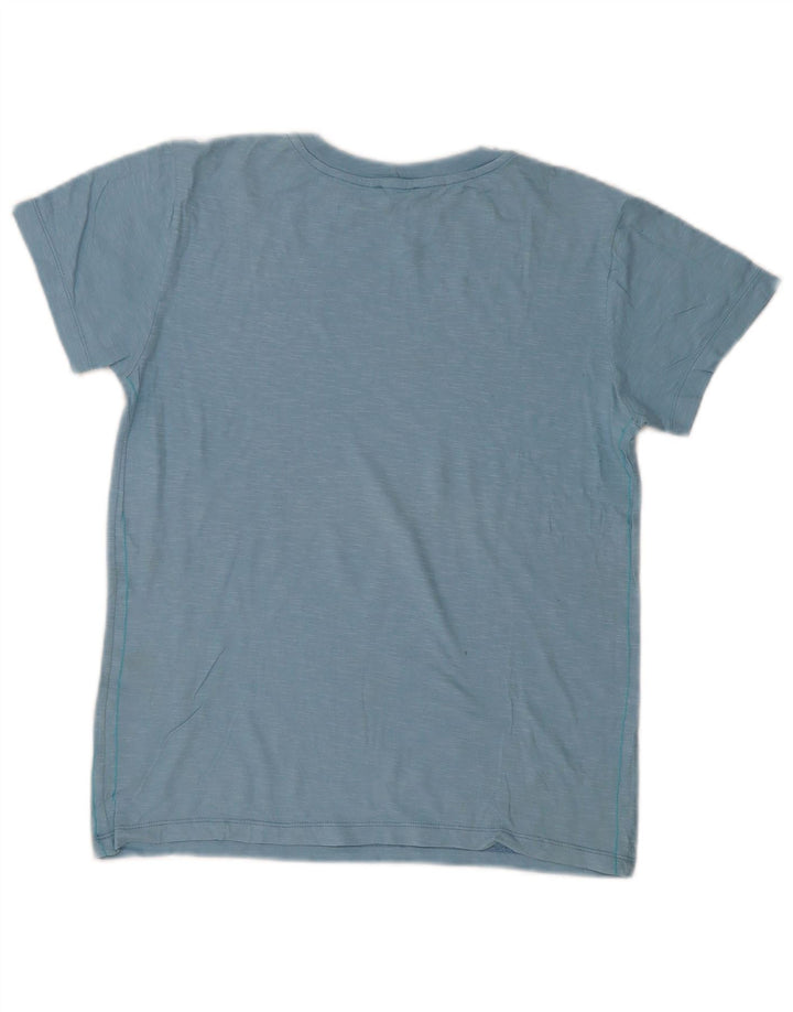 Benetton Womens Graphic T-Shirt Top UK 14 Medium Blue