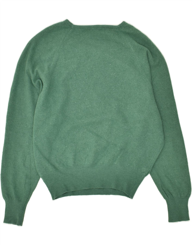 BENETTON Womens Boat Neck Jumper Sweater IT 52 2XL Green Wool | Vintage Benetton | Thrift | Second-Hand Benetton | Used Clothing | Messina Hembry 