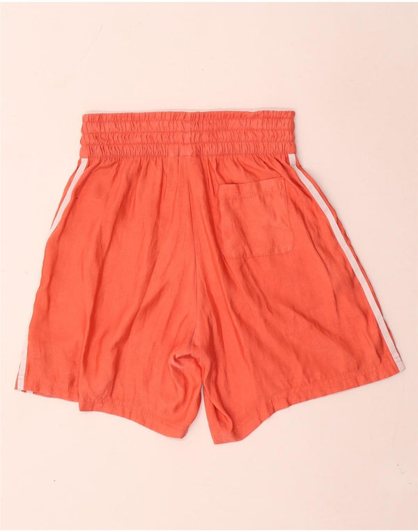 Adidas Womens Sport Shorts UK 10 Small Orange Polyester