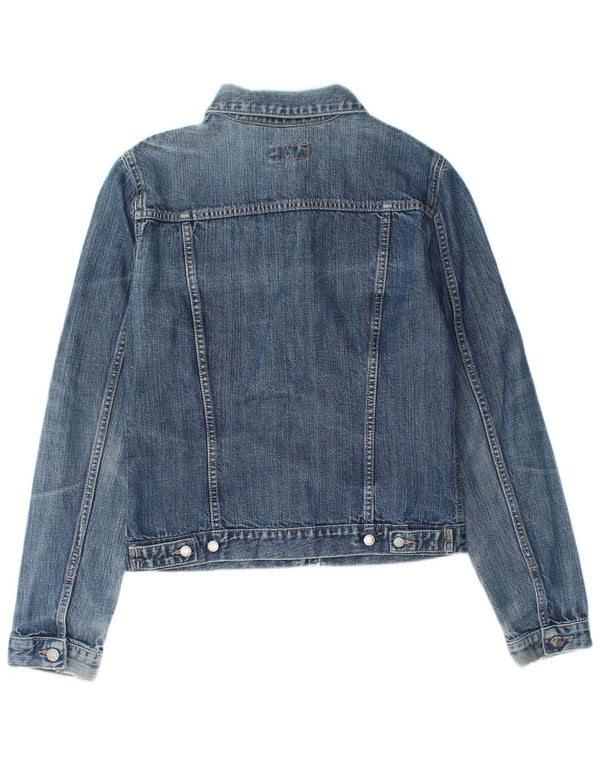 Carrera Womens Denim Jacket UK 12 Medium Blue Cotton