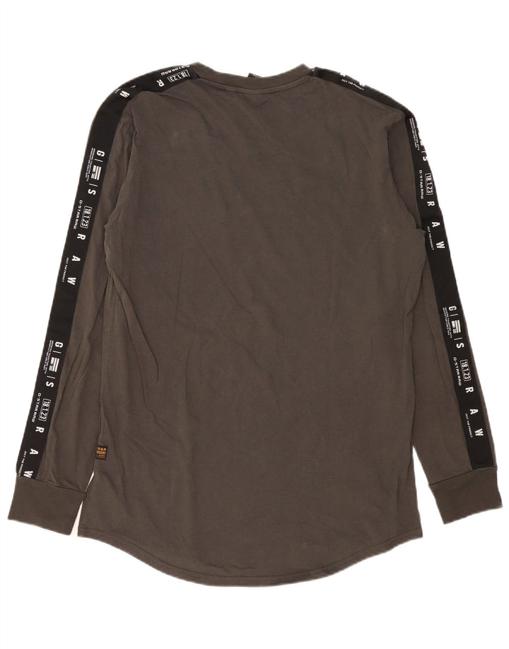 G-Star Mens Graphic Top Long Sleeve Medium Grey Colourblock