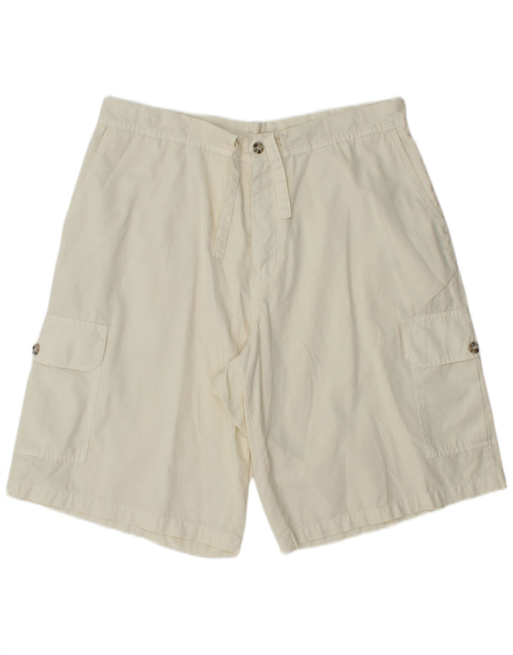Unlimited Mens Cargo Shorts 2XL W36  White Cotton
