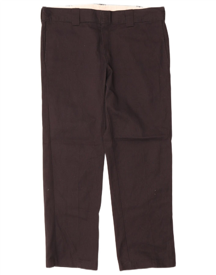 Dickies Mens Slim Straight Chino Trousers W36 L30 Black Polyester
