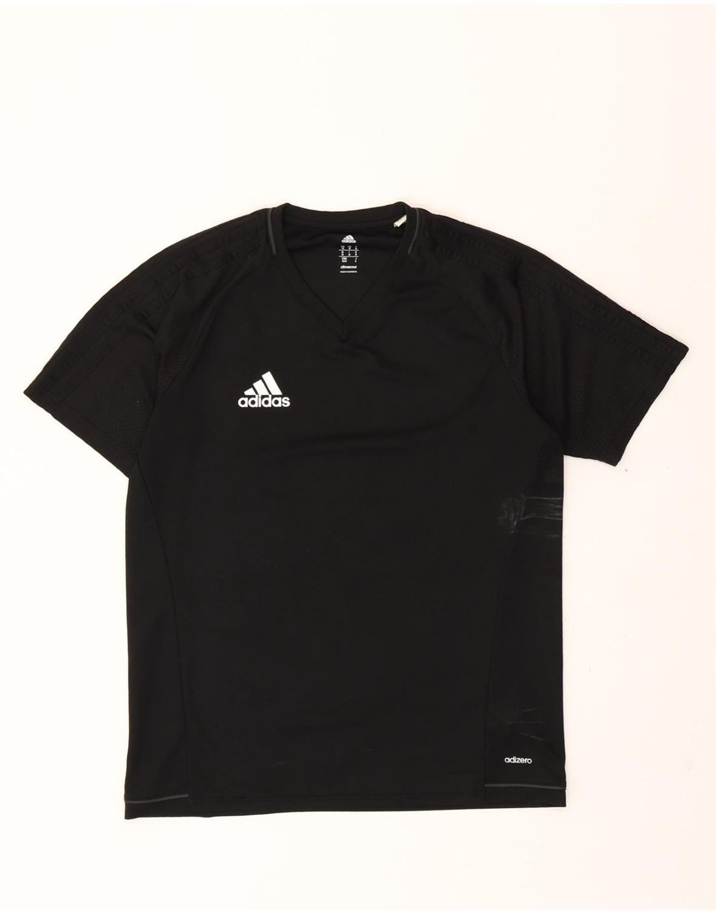 ADIDAS Mens Climacool T-Shirt Top Medium Black Polyester Sports