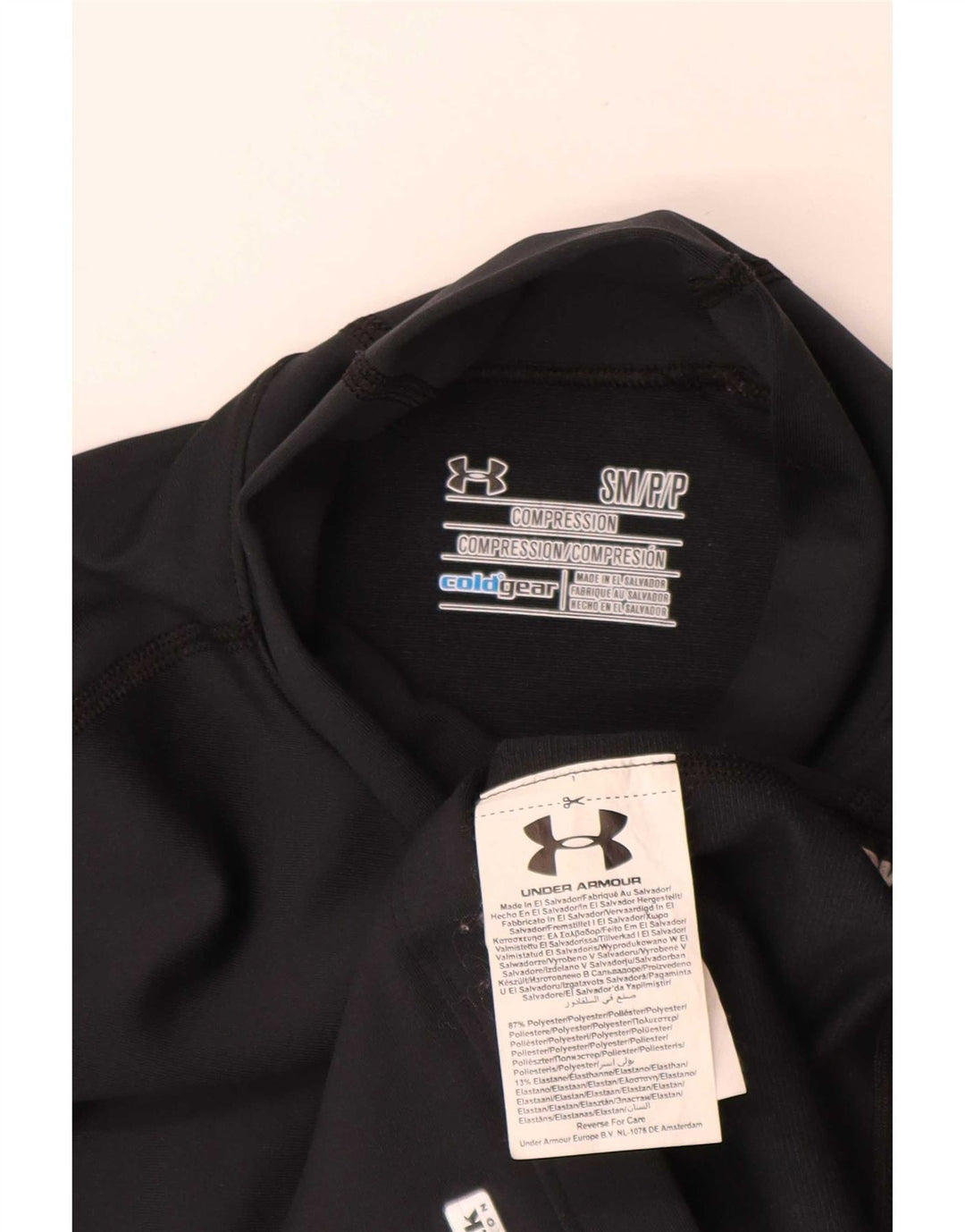 Under Armour Womens Cold Gear Top Long Sleeve UK 8 Small Black Polyester