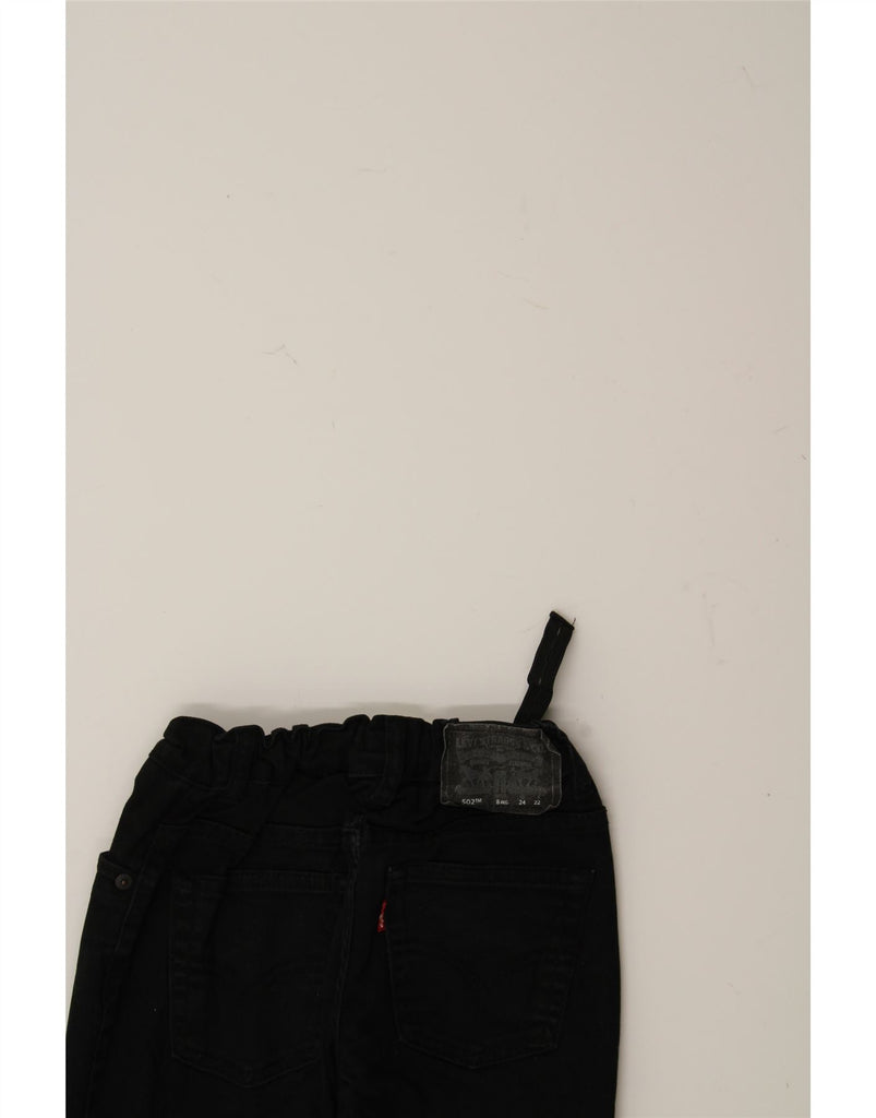 LEVI'S Boys 502 Tapered Jeans 7-8 Years W24 L22 Black Cotton Vintage Levi's and Second-Hand Levi's from Messina Hembry 