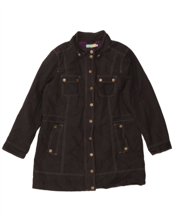 Boden Womens Utility Oversized Overcoat UK 10 Small Black