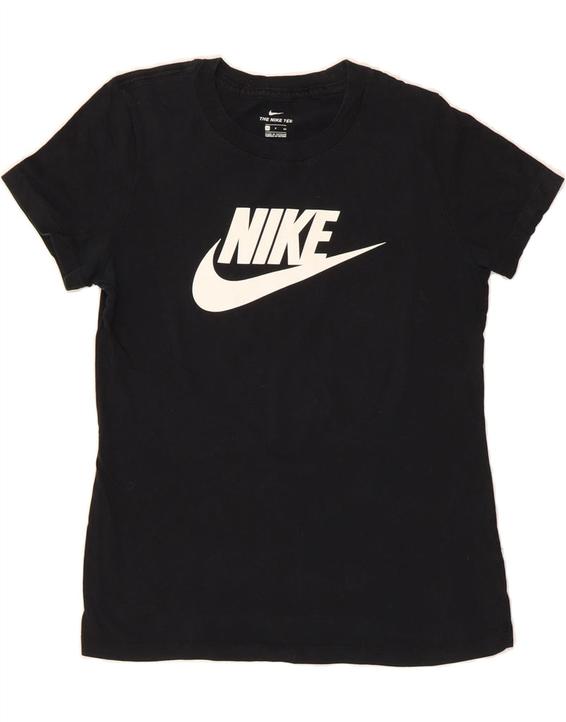 NIKE Womens Graphic T-Shirt Top UK 10 Small Black Cotton Vintage Nike and Second-Hand Nike from Messina Hembry 