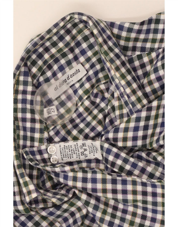 Al Duca D'Aosta Mens Flannel Shirt Size 42 16 1/2 Large Multicoloured