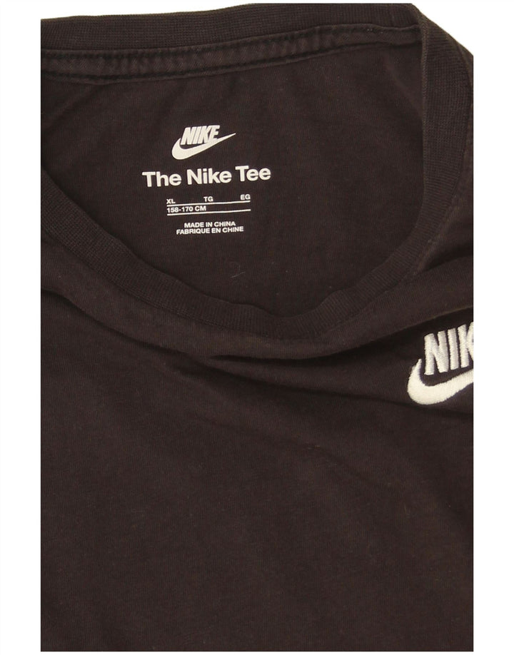 Nike Boys Top Long Sleeve 13-14 Years XL Black Cotton