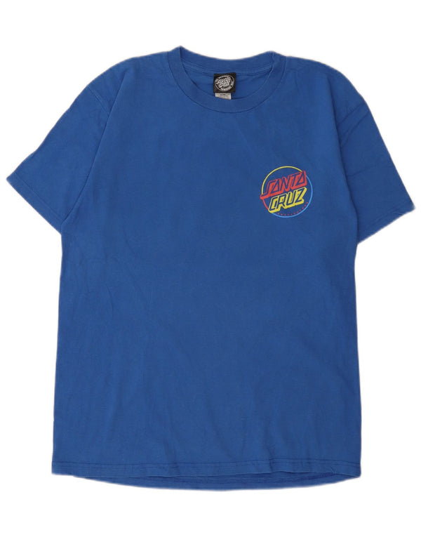 Santa Cruz Mens Graphic T-Shirt Top Medium Blue Cotton