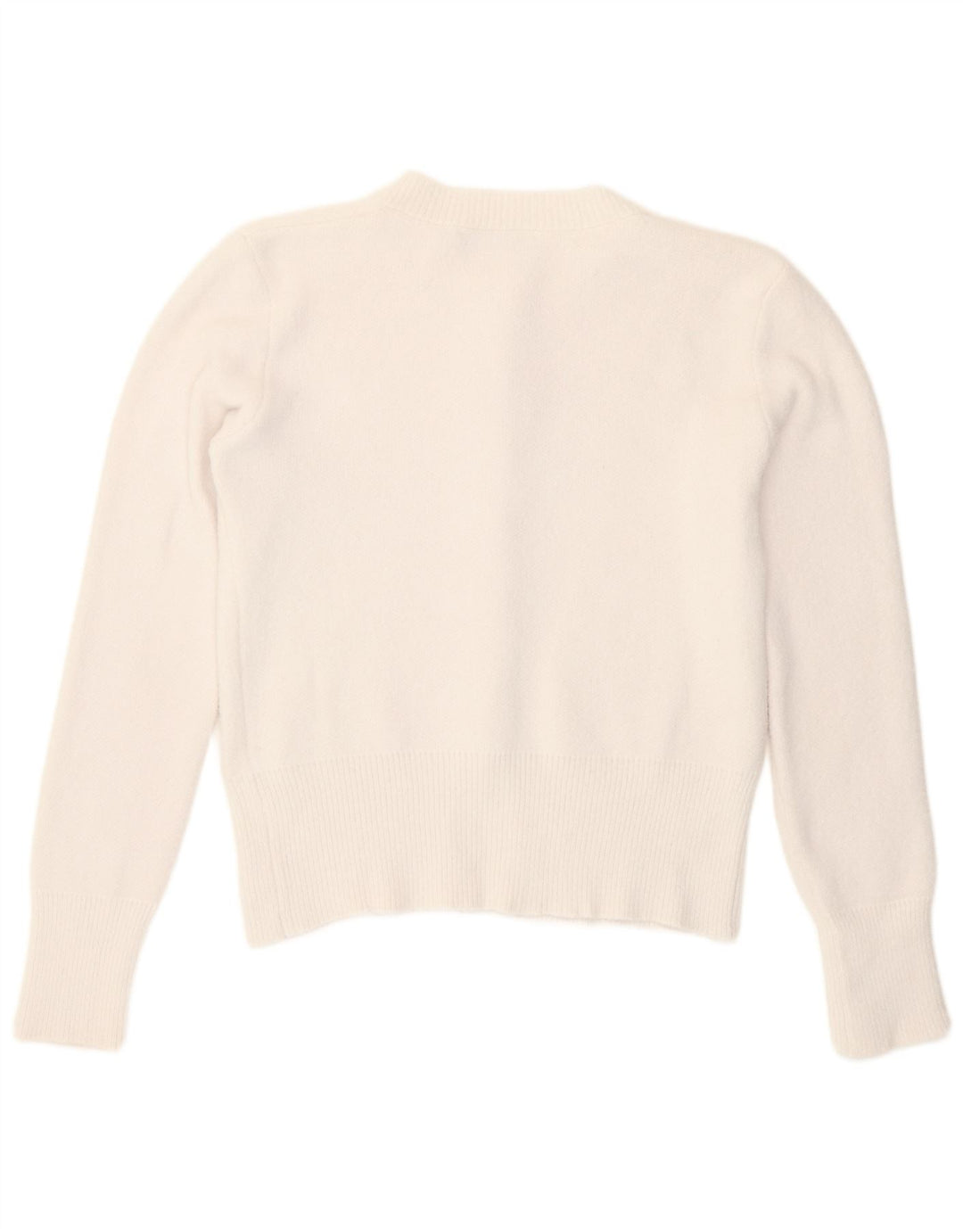 Zara Womens Cardigan Sweater UK 14 Large White