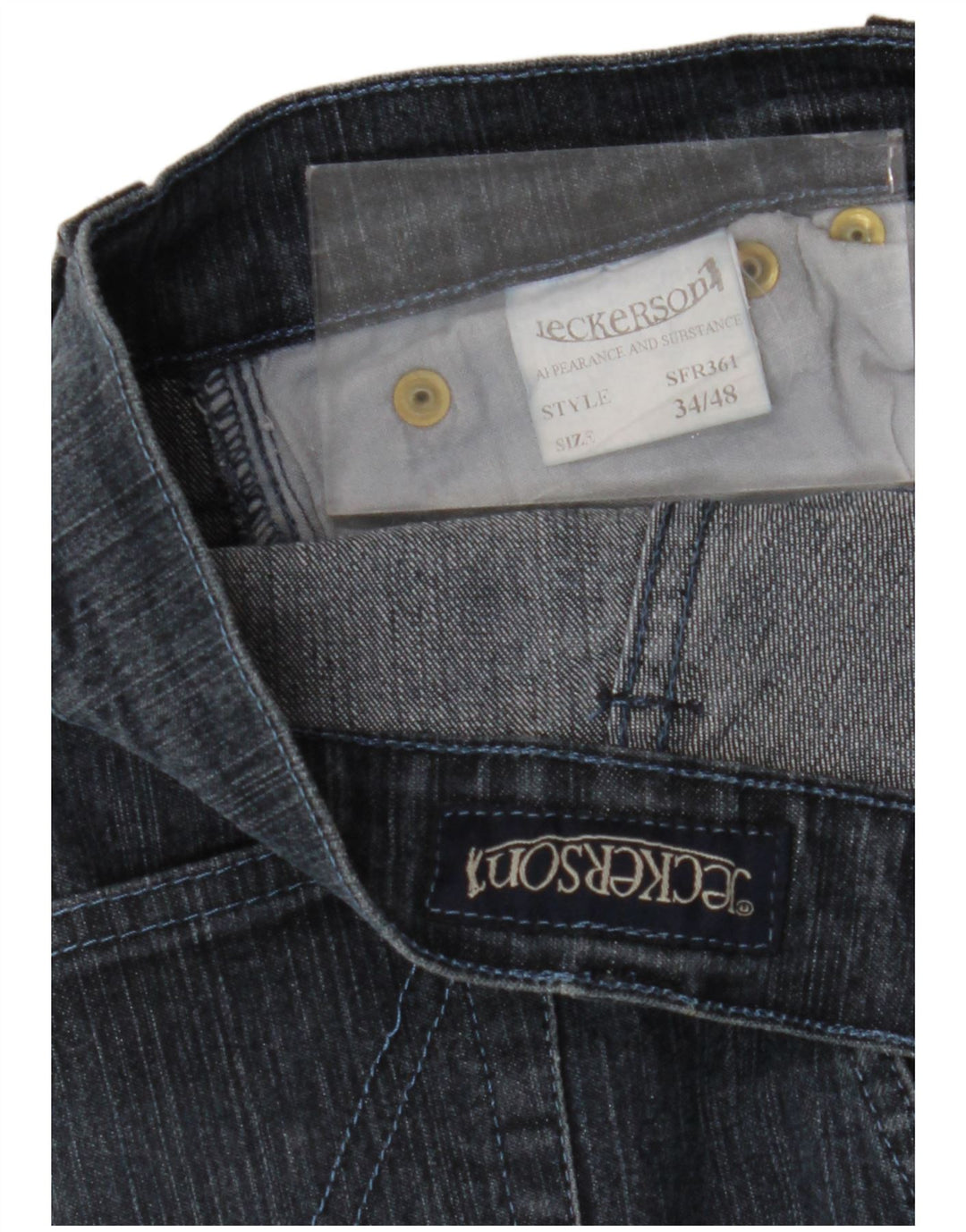 Jeckerson Mens Slim Jeans W34 L34 Navy Blue Cotton