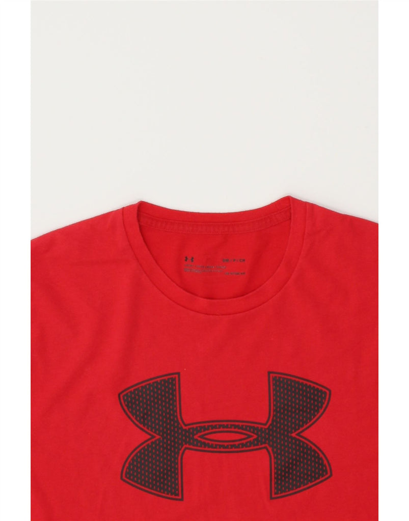 UNDER ARMOUR Mens Graphic T-Shirt Top Small Red | Vintage Under Armour | Thrift | Second-Hand Under Armour | Used Clothing | Messina Hembry 