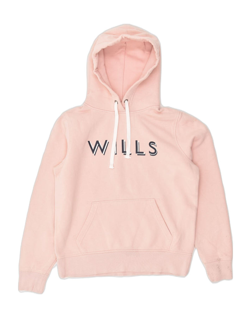 JACK WILLS Womens Loose Fit Graphic Hoodie Jumper UK 12 Medium  Pink | Vintage Jack Wills | Thrift | Second-Hand Jack Wills | Used Clothing | Messina Hembry 