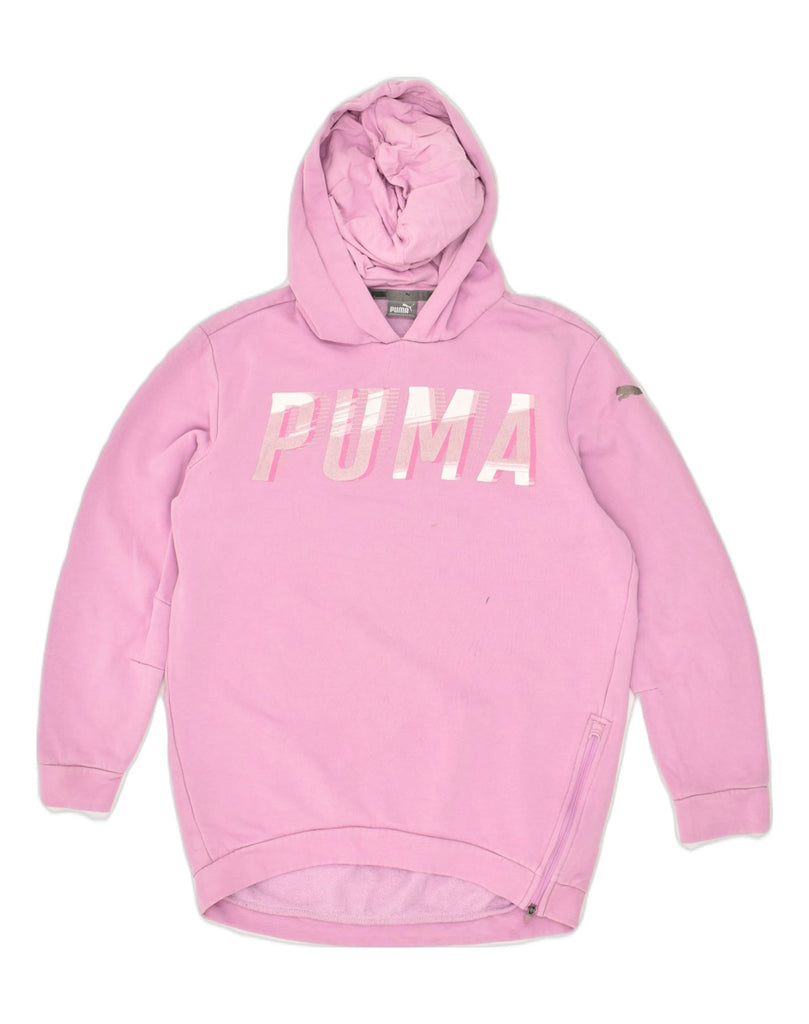 PUMA Girls Hoodie Jumper 11-12 Years  Purple Cotton | Vintage Puma | Thrift | Second-Hand Puma | Used Clothing | Messina Hembry 