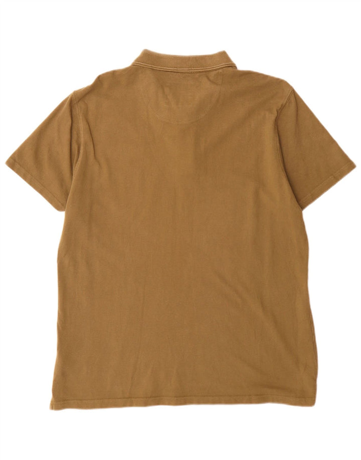 Weird Fish Mens Polo Shirt Large Khaki Cotton
