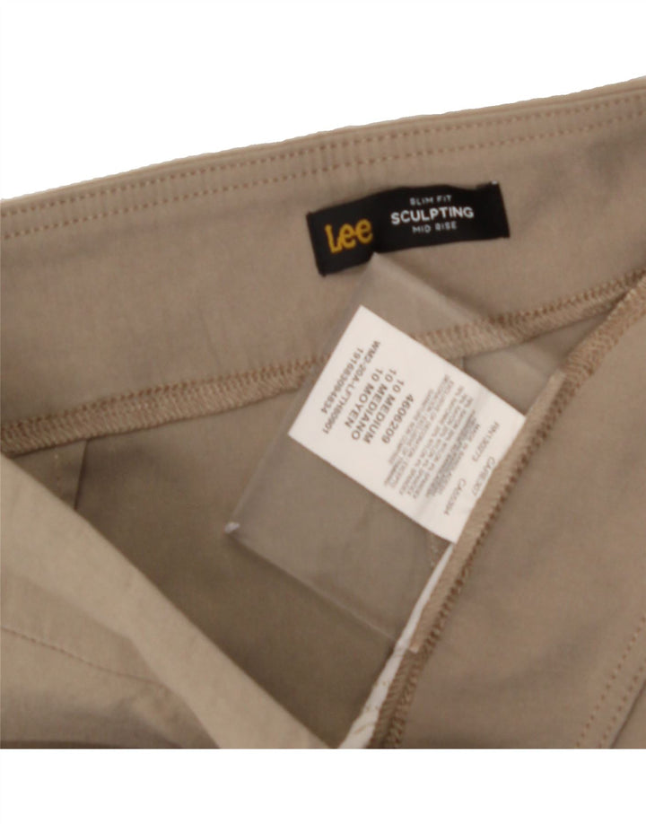LEE Womens Sculpting Mid Rise Bermuda Shorts US 10 Large W34  Beige Vintage Lee and Second-Hand Lee from Messina Hembry 