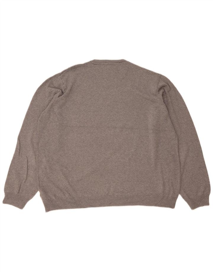 Marks & Spencer Mens Regular Fit Crew Neck Jumper Sweater 2XL Grey Cotton