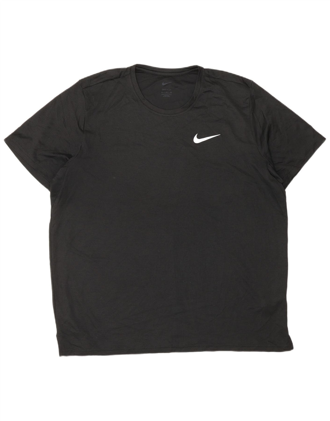 NIKE Mens Dri Fit T-Shirt Top XL Black Polyester