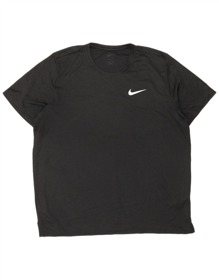 NIKE Mens Dri Fit T-Shirt Top XL Black Polyester