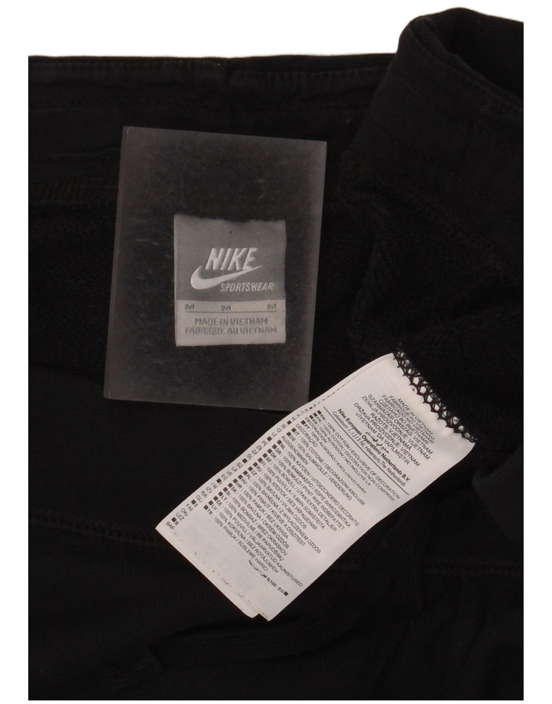 Nike Womens Tracksuit Trousers UK 14 Medium  Black Cotton