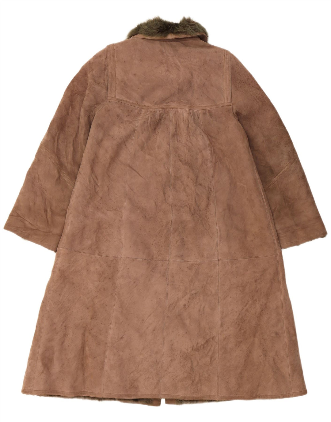 VINTAGE Womens Shearling Coat UK 14 Large Beige