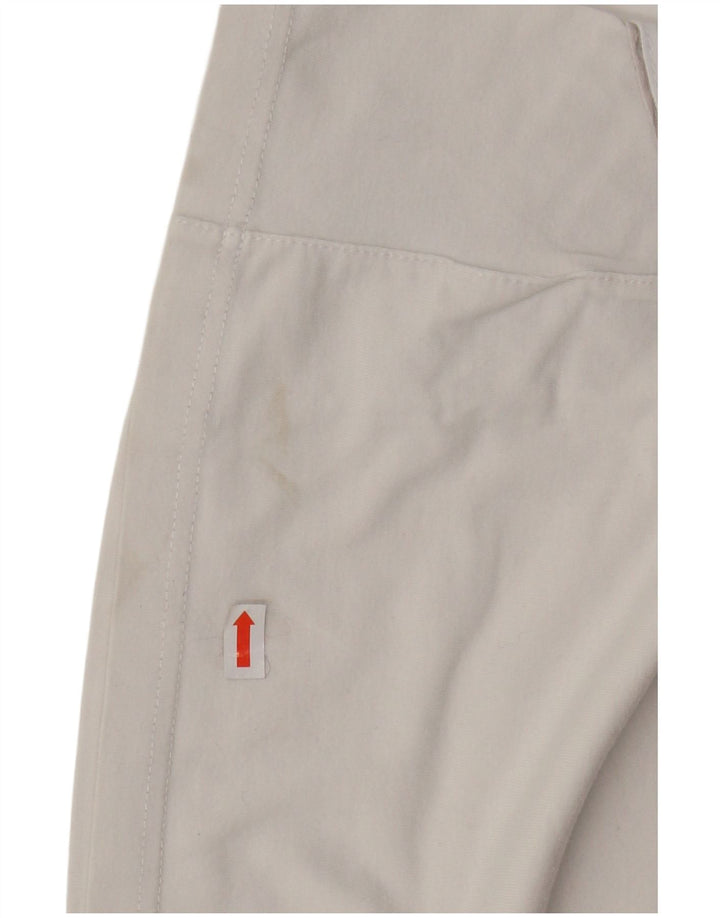 ADIDAS Womens T-Shirt Top UK 14 Large Off White Cotton