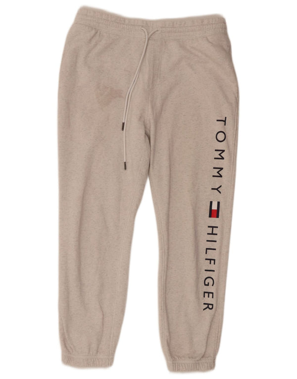 Tommy Hilfiger Mens Graphic Tracksuit Trousers Joggers Medium Grey Flecked