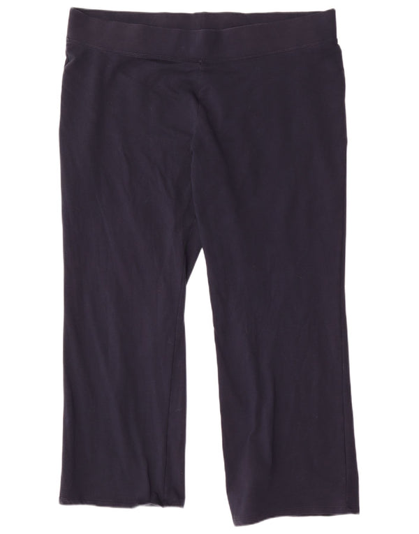 Marks & Spencer Womens Tracksuit Trousers UK 20 2XL Navy Blue Cotton