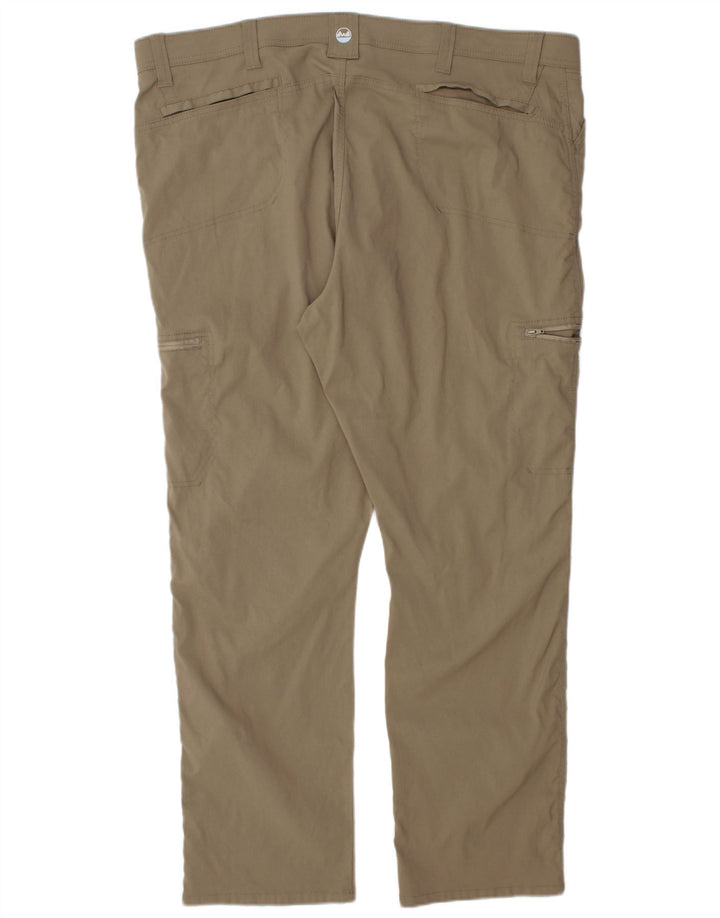 WRANGLER Mens Straight Cargo Trousers W44 L30 Beige Nylon