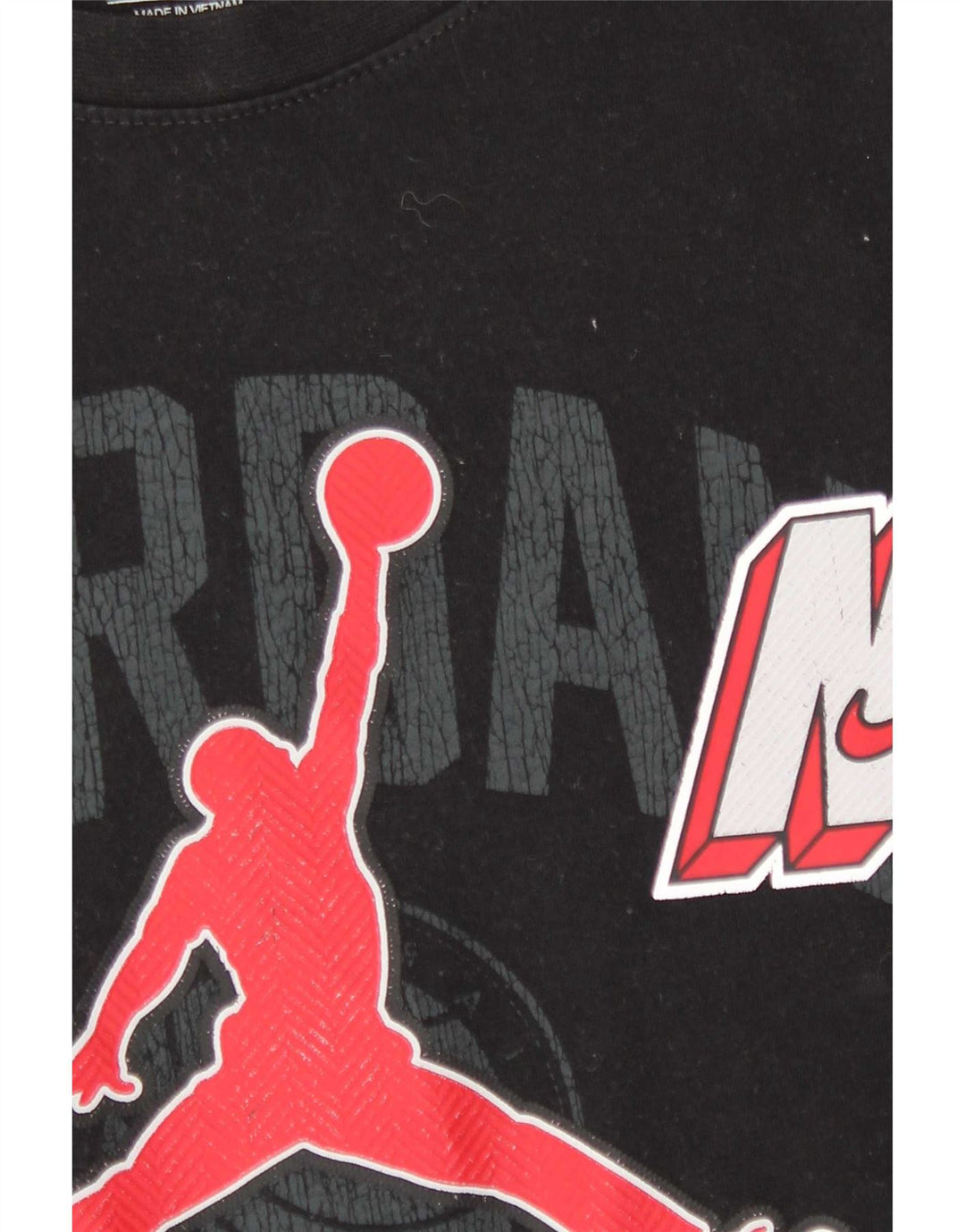 Jordan Boys Graphic T-Shirt Top 10-11 Years Medium Black Cotton