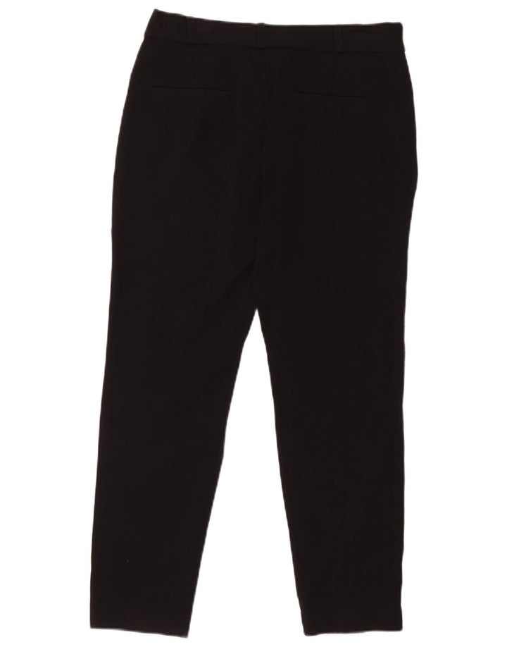 Zara Womens Cropped Trousers Medium W28 L25 Black Animal Print