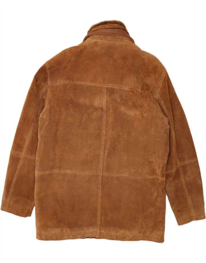 VIA CORTESA Mens Suede Jacket IT 48 Medium Brown Leather Vintage Via Cortesa and Second-Hand Via Cortesa from Messina Hembry 