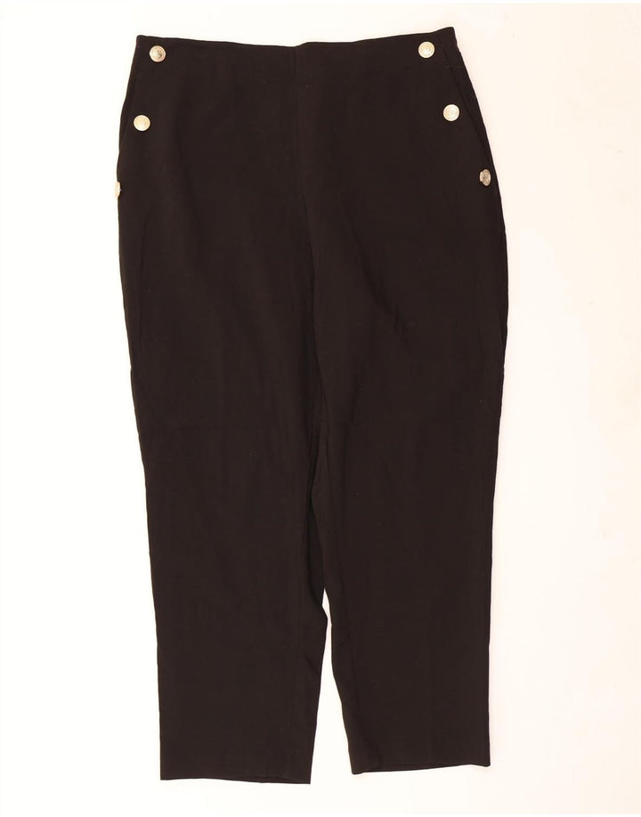Zara Womens Straight Casual Trousers 2XL W34 L27 Black Polyester