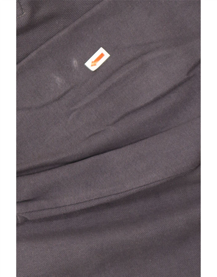 DIADORA Mens Long Sleeve Polo Shirt IT 48 Medium Grey Cotton