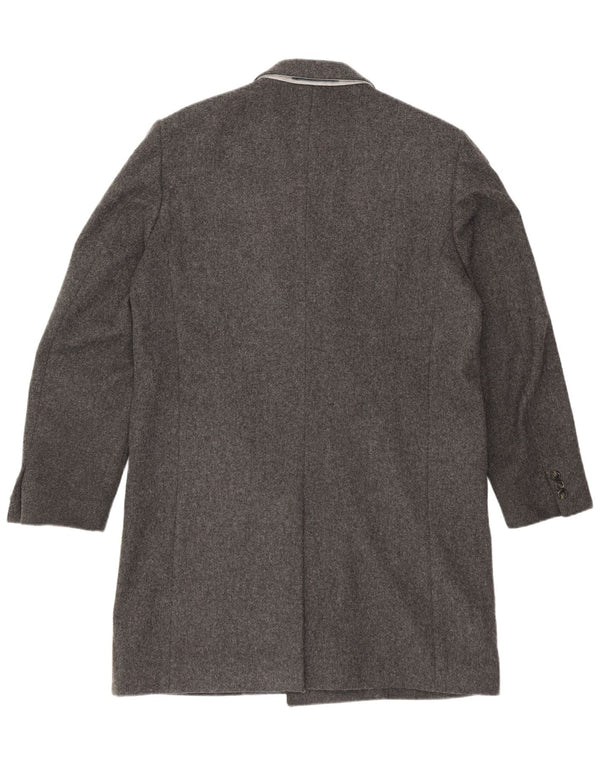 Gant Mens Double Breasted Coat UK 40 Large Grey Wool