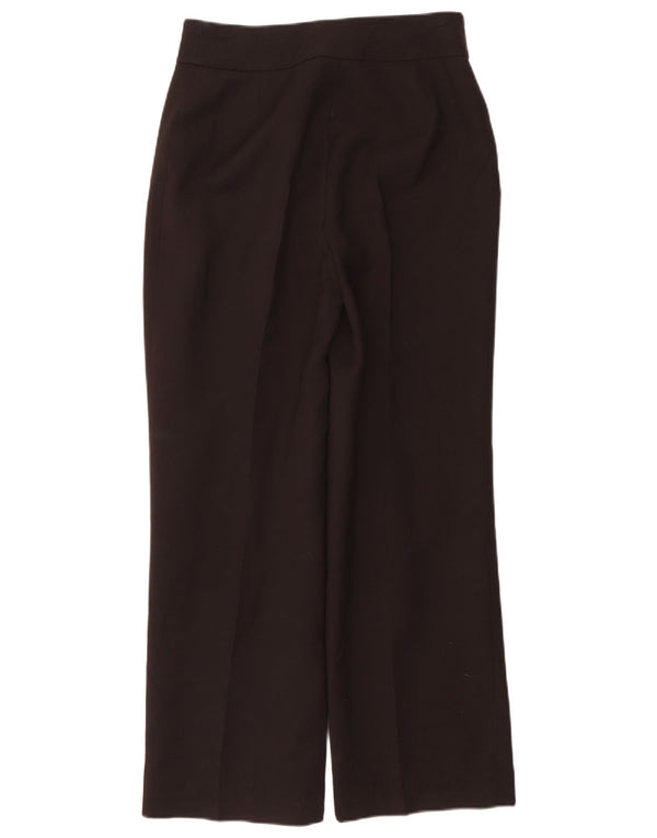 Jaeger Womens Tapered Casual Trousers W30 L31 Brown Wool