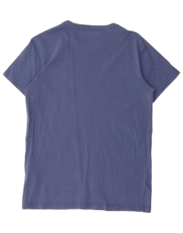 Kappa Mens Graphic T-Shirt Top Medium Blue Cotton