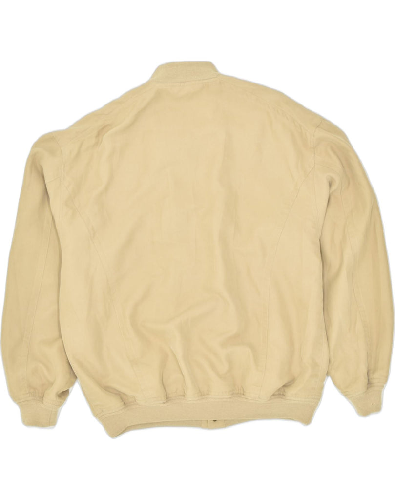 NAVIGARE Mens Bomber Jacket UK 40 Large Beige Polyamide | Vintage Navigare | Thrift | Second-Hand Navigare | Used Clothing | Messina Hembry 