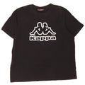 Kappa Mens Graphic T-Shirt Top Large Black Cotton
