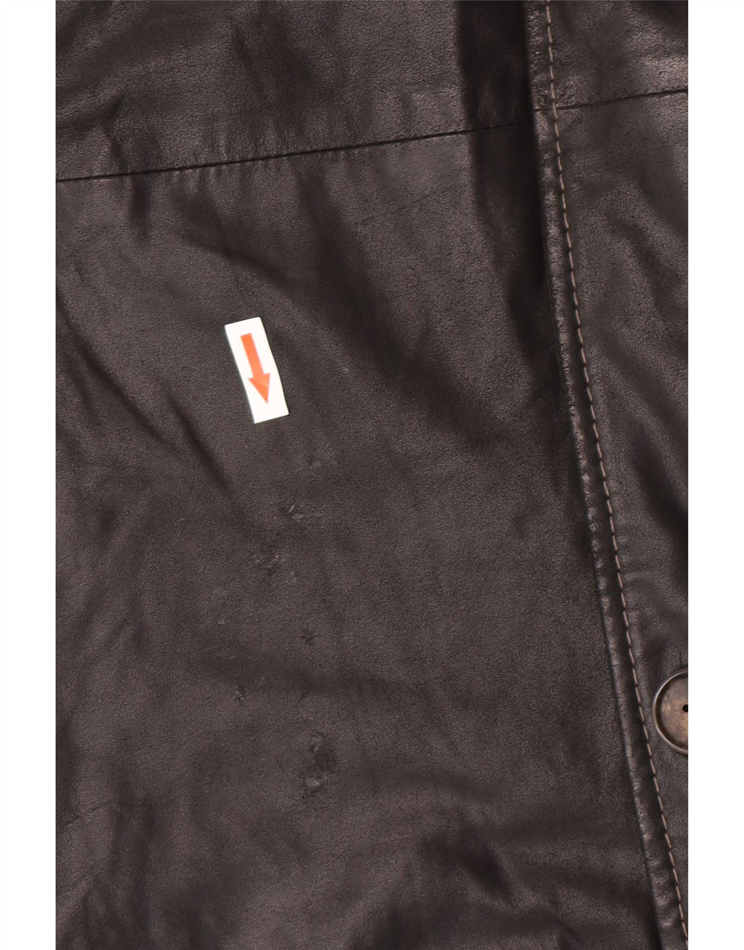 Vintage Mens Leather Coat IT 58 4XL Black Leather